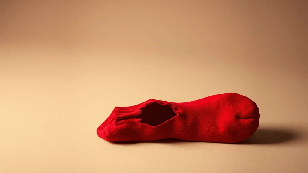 Dream symbol: red sock: scenarios: Dream of a Red Sock with a Hole