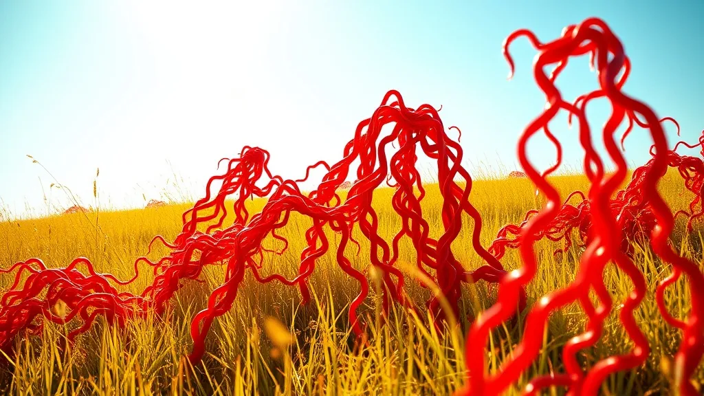 Dream symbol: red vines: scenarios: Dream About Red Vines in a Bright Setting