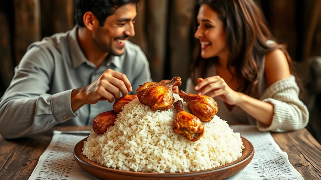 Dream symbol: plate of rice and chicken: scenarios: Dream of sharing a plate of rice and chicken with someone