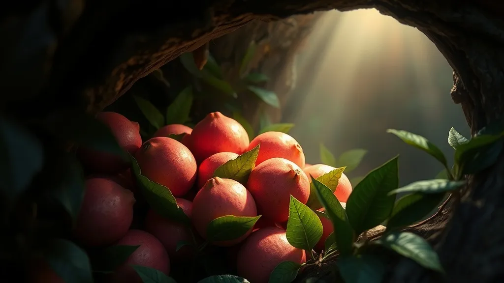 Dream symbol: ripe guava fruits: scenarios: Dreaming of Finding a Hidden Cache of Ripe Guavas