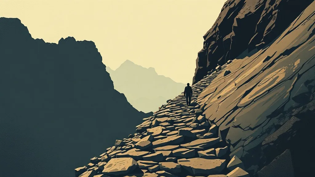 Dream symbol: rocky descent: symbolism: Spiritual or Emotional Descent
