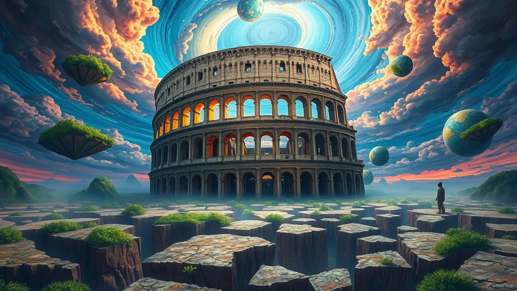 Dream symbol: roman building: scenarios: Dream about a Roman building in a surreal setting