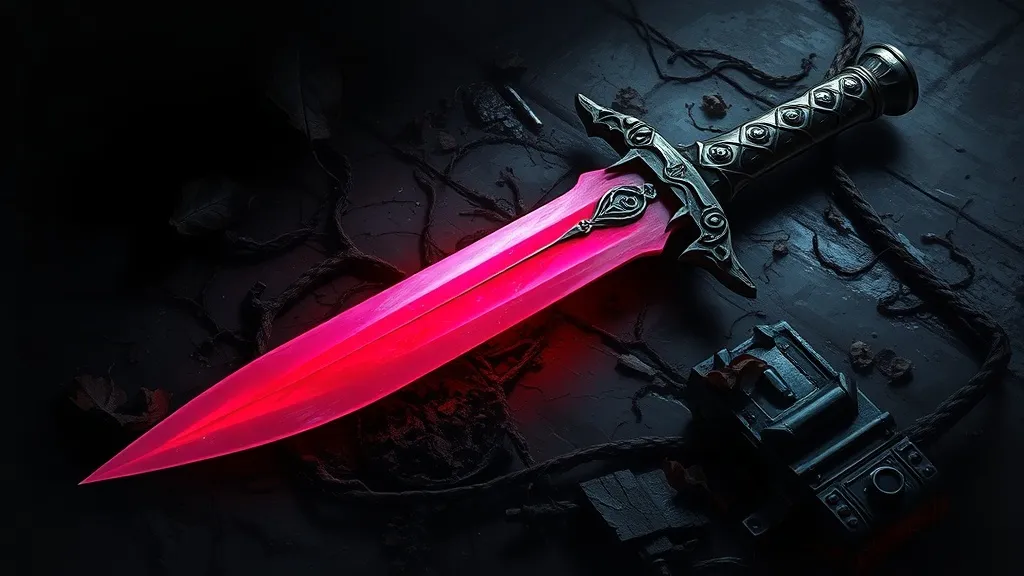 Dream symbol: rose-colored dagger: scenarios: Dream of a Rose-Colored Dagger in a Dark Setting