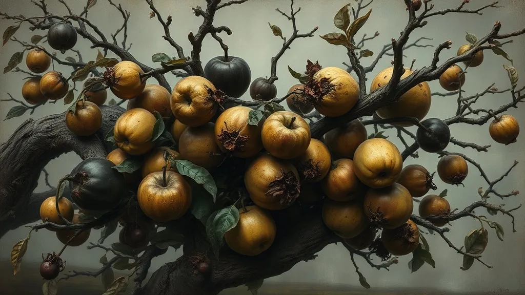 Dream symbol: rotting fruit: scenarios: Dreaming About Rotting Fruit on a Tree