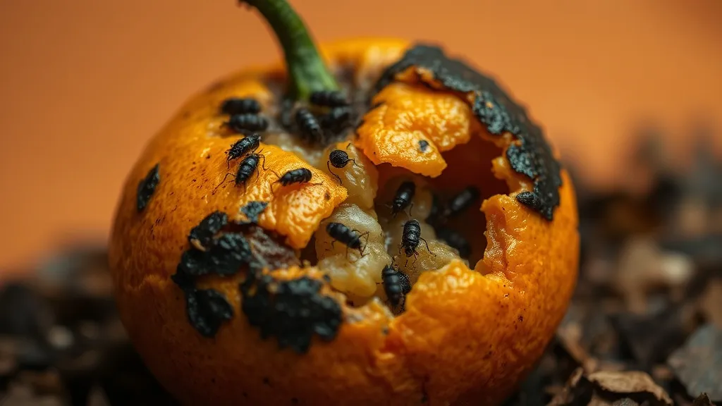 Dream symbol: rotten orange: scenarios: Dream of a rotten orange with worms