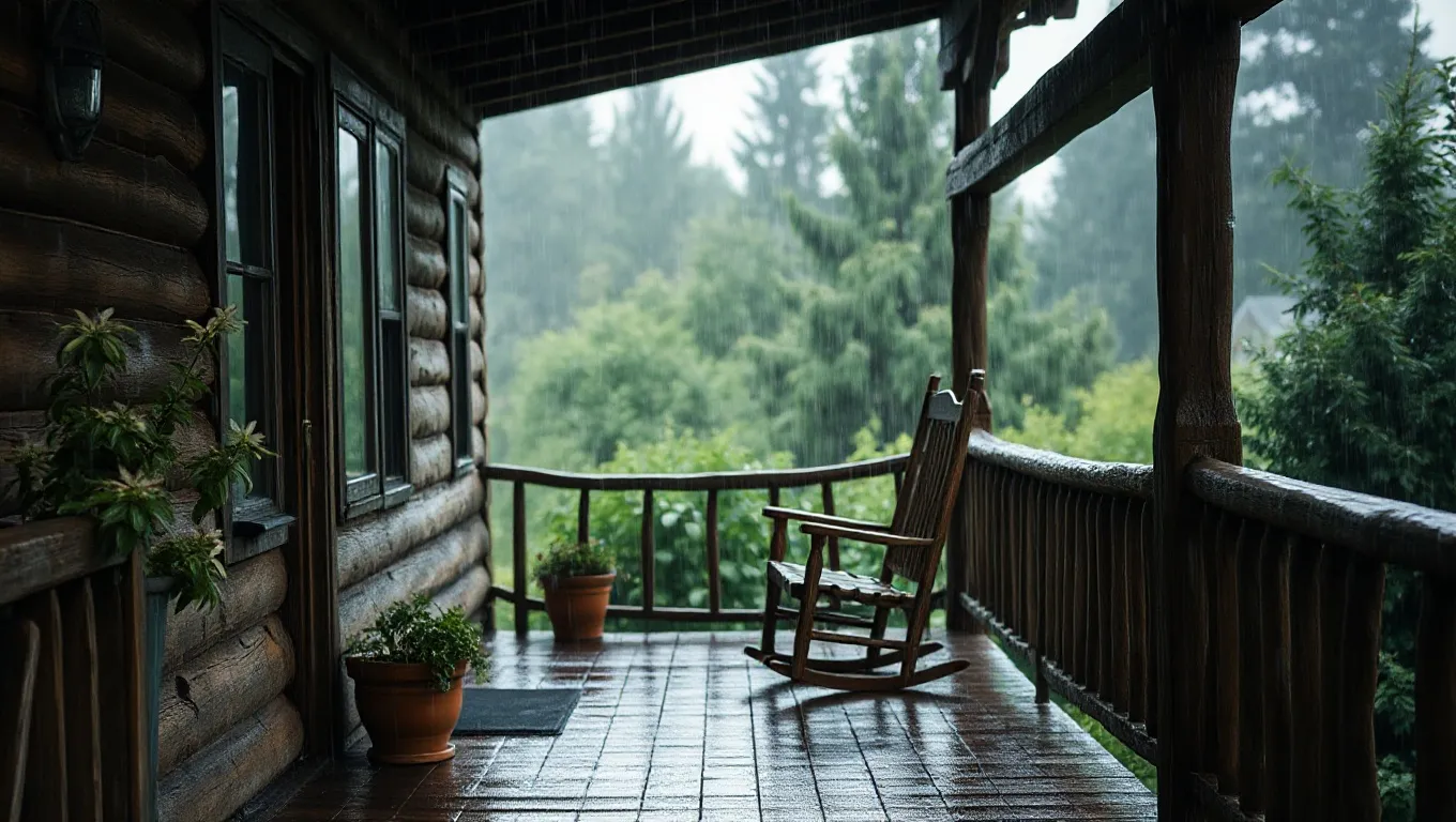 Dream symbol: rustic porch: scenarios: Dream of a Rainy Day on a Rustic Porch Dream symbol: rustic porch: scenarios: Dream of a Rainy Day on a Rustic Porch