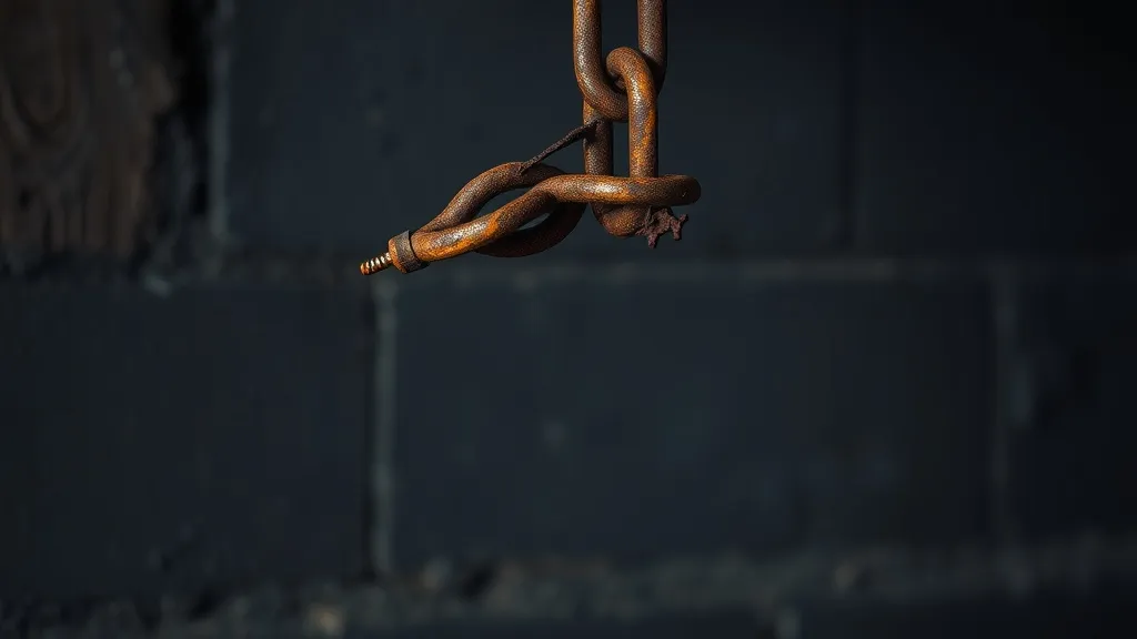 Dream symbol: rusted chain hanger: symbolism: The Corrosion of Trust and Betrayal