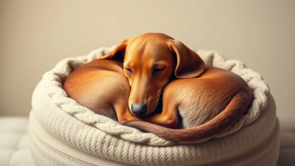 Dream symbol: sausage dog: scenarios: Dream of a sausage dog sleeping