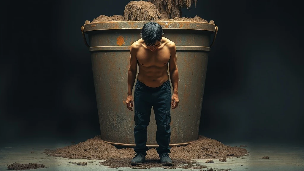 Dream symbol: bucket of poop: symbolism: Obstacle or Blockage in Life Path