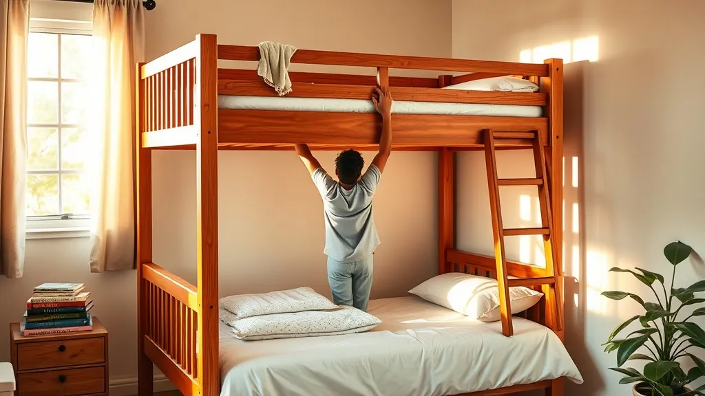 Dream symbol: double bunk bed: scenarios: Dream about Cleaning a Double Bunk Bed