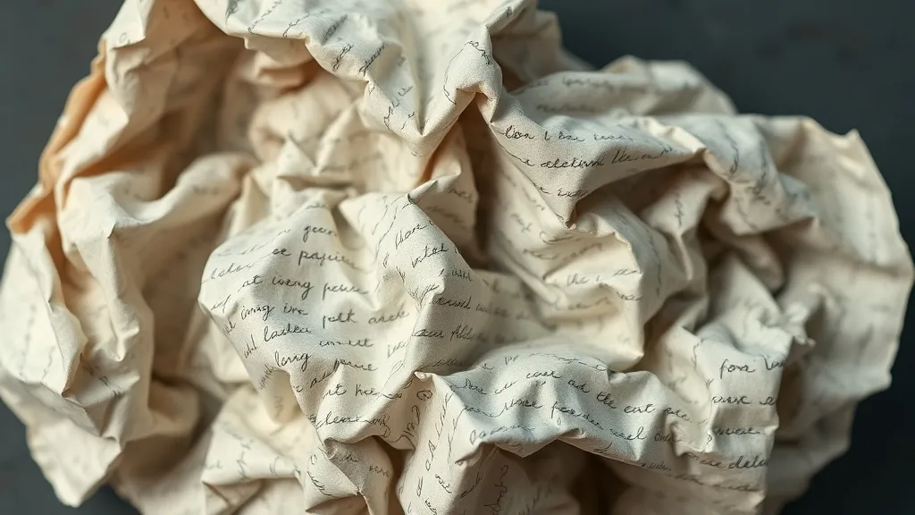 Dream symbol: piece of paper with sentences: scenarios: Dream About a Crumpled Piece of Paper with Sentences