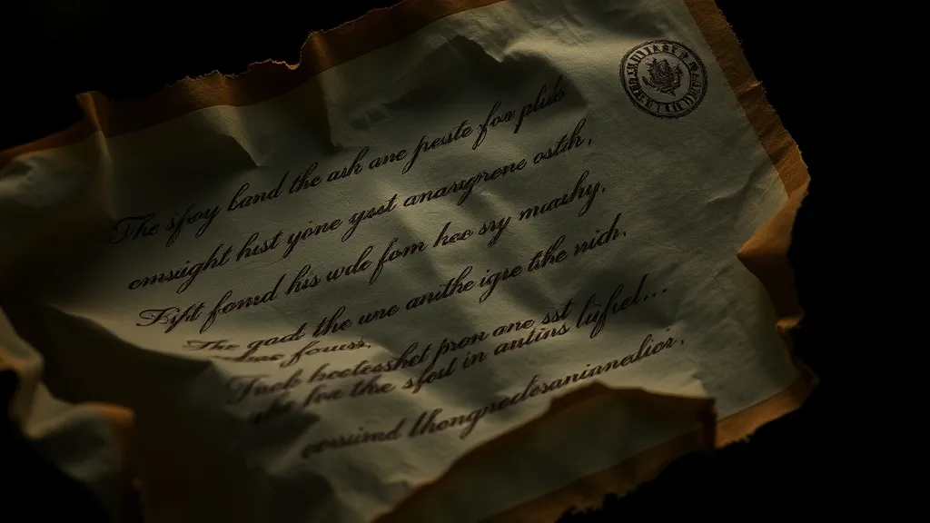 Dream symbol: piece of paper with sentences: symbolism: Hidden Truths and Secrets Revealed