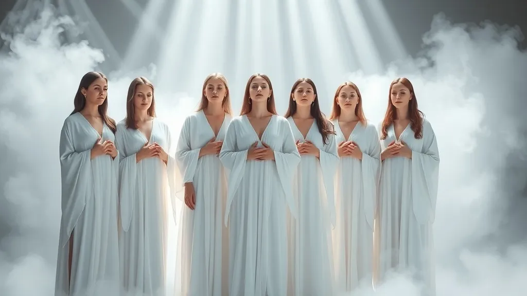 Dream symbol: seven white ladies: symbolism: Manifestation of Collective Wisdom and Unity