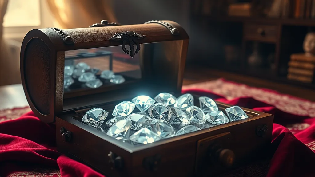 Dream symbol: shining diamonds: scenarios: Dream of Shining Diamonds in a Treasure Chest