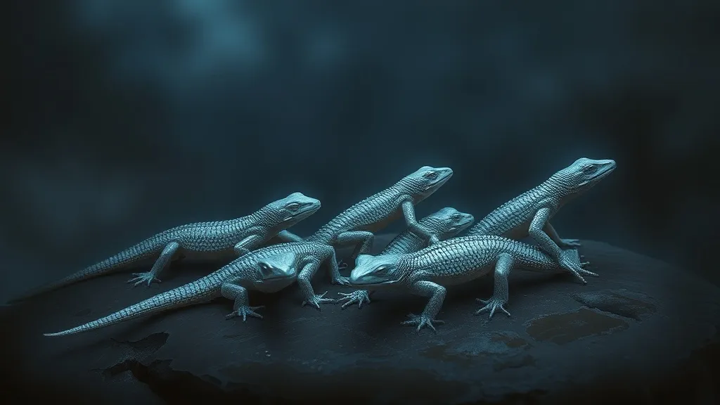 Dream symbol: silver lizard: scenarios: Dream about Multiple Silver Lizards