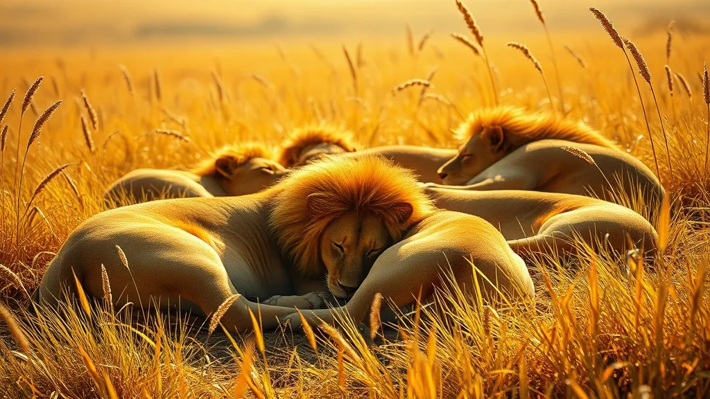 Dream symbol: sleeping lion: scenarios: Dreaming of Multiple Sleeping Lions