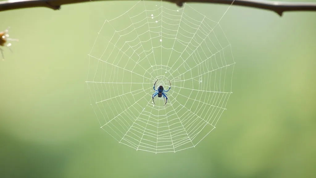 Dream symbol: small blue spider: symbolism: Reminder of Balance Between Work and Personal Life