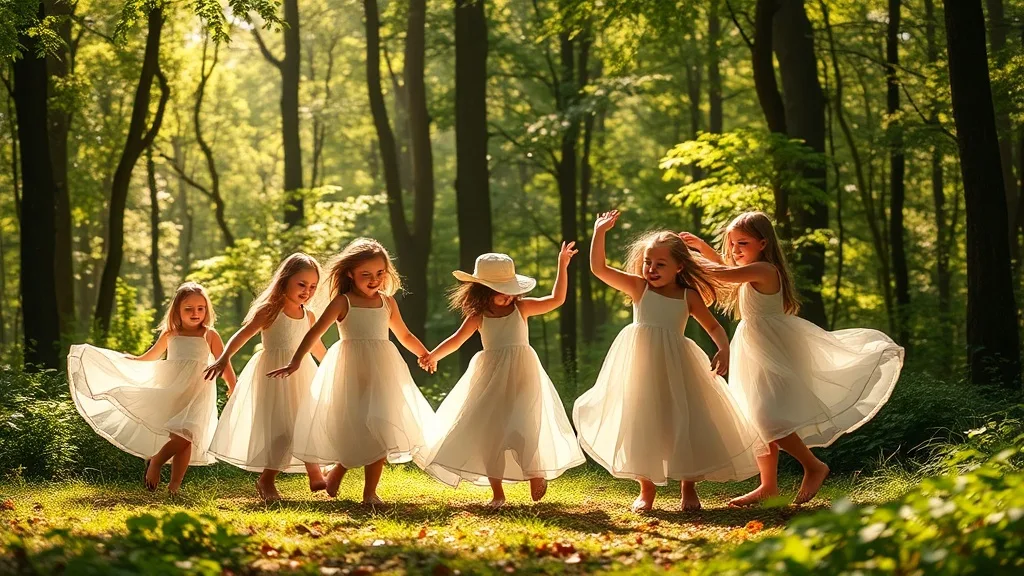 Dream symbol: small girls dancing: scenarios: Dream of Little Girls Dancing in a Forest