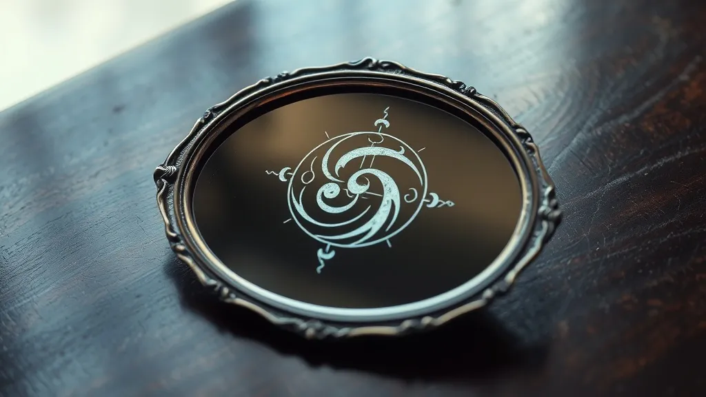 Dream symbol: small oval mirror: scenarios: Dreaming About  a Small Oval Mirror with a Mysterious Symbol on it