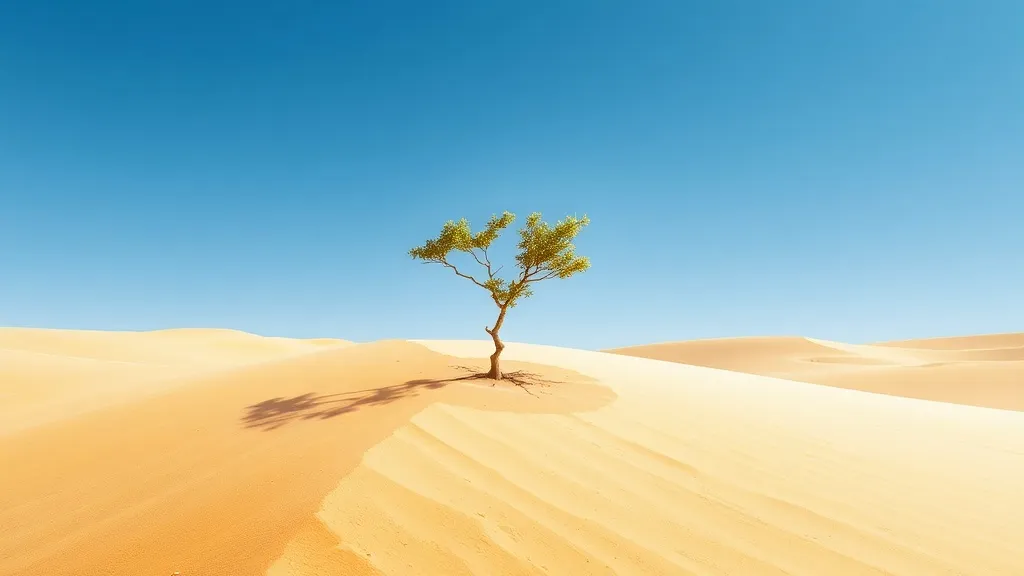 Dream symbol: small tree: scenarios: Dream of a Small Tree in a Desert