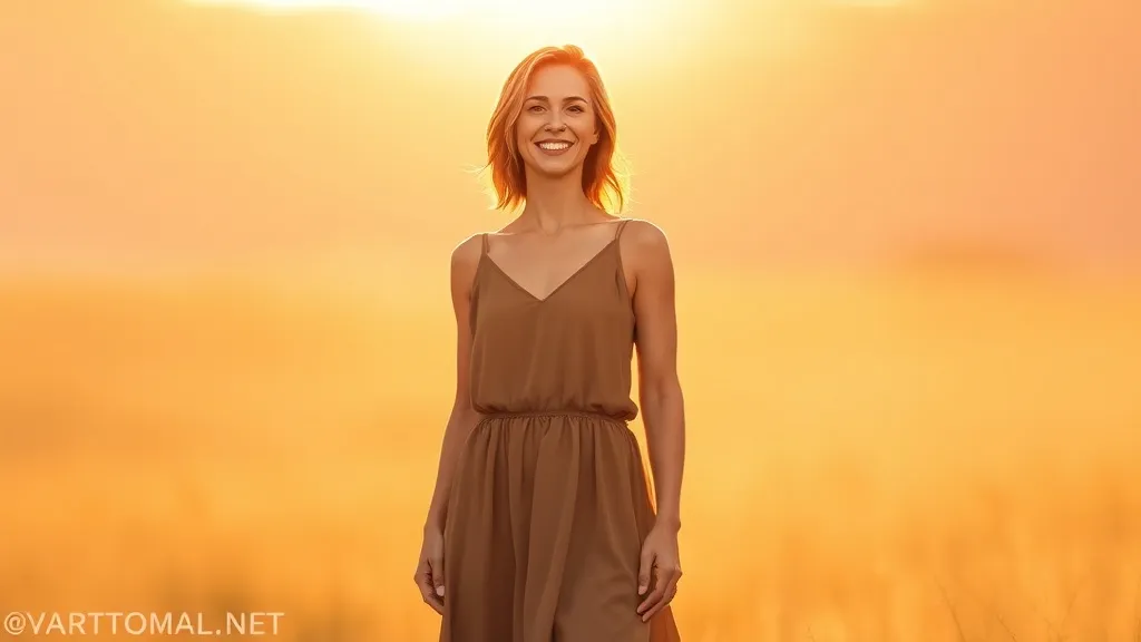 Dream symbol: standing woman smiling: symbolism: Joy and Fulfillment in Life's Journey