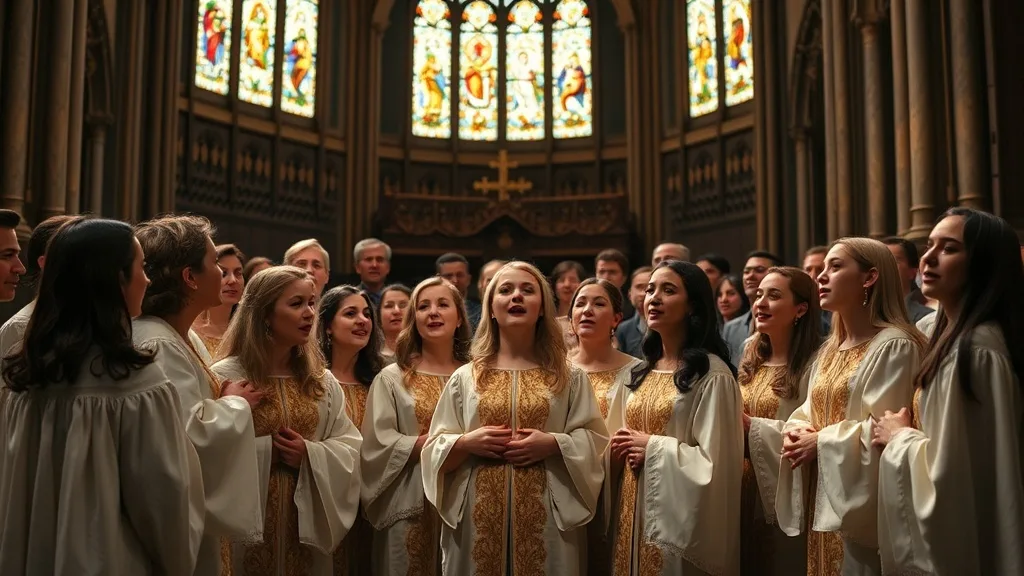 Dream symbol: choir: scenarios: Dream of a choir singing in a choir robe