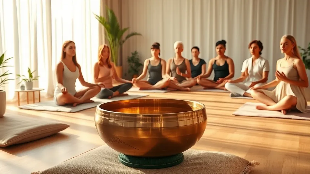 Dream symbol: sound bowls: demographics: People Practicing Deep Relaxation Techniques