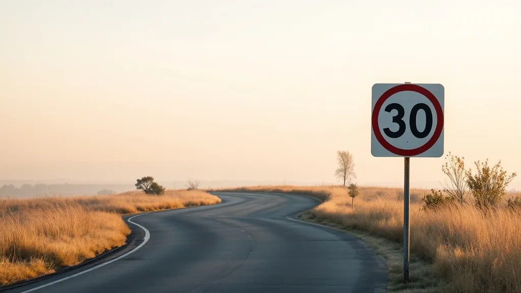 Dream symbol: speed limit sign: scenarios: Dream about Speed Limit Sign on an Unknown Road