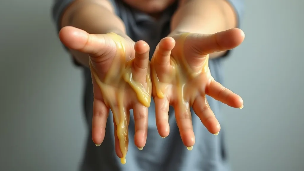 Dream symbol: sticky hands: scenarios: Dream of seeing someone else with sticky hands