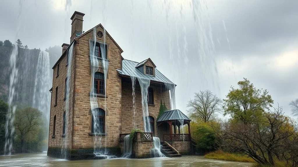 Dream symbol: stone house: scenarios: Dream of a stone house flooding