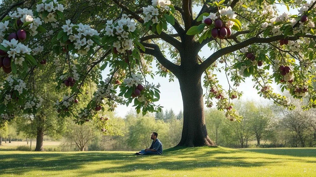 Dream symbol: tall plum tree: scenarios: Dream of Sitting Under a Tall Plum Tree