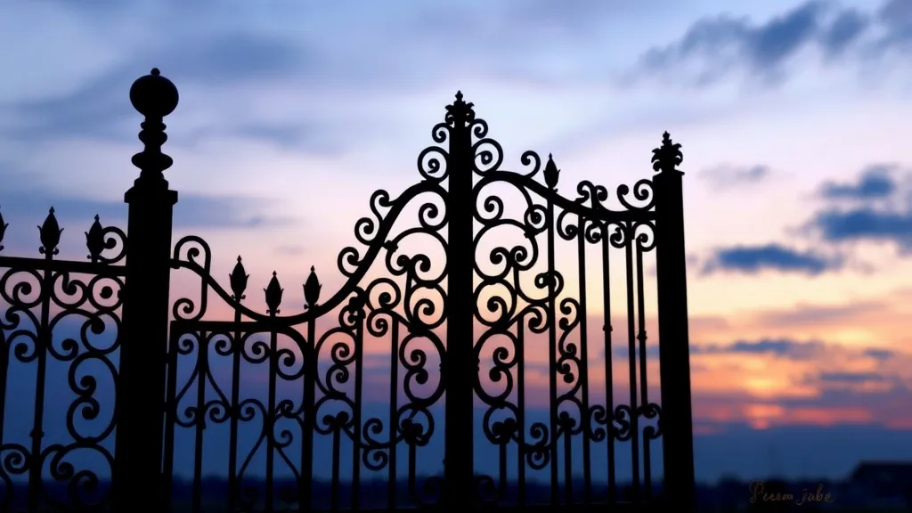 Tall Wrought Iron Gate: Dream Symbolism