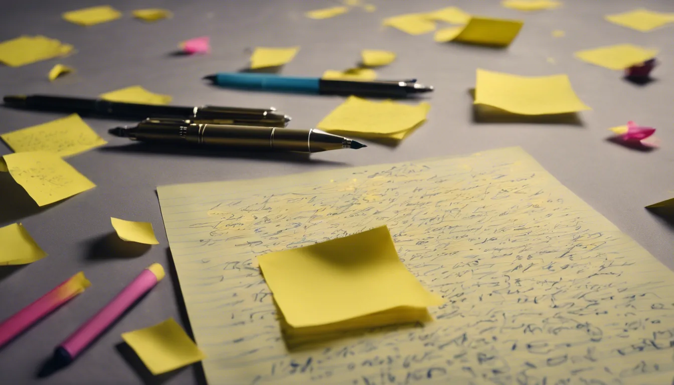 Dream symbol: pens and sticky notes: intro