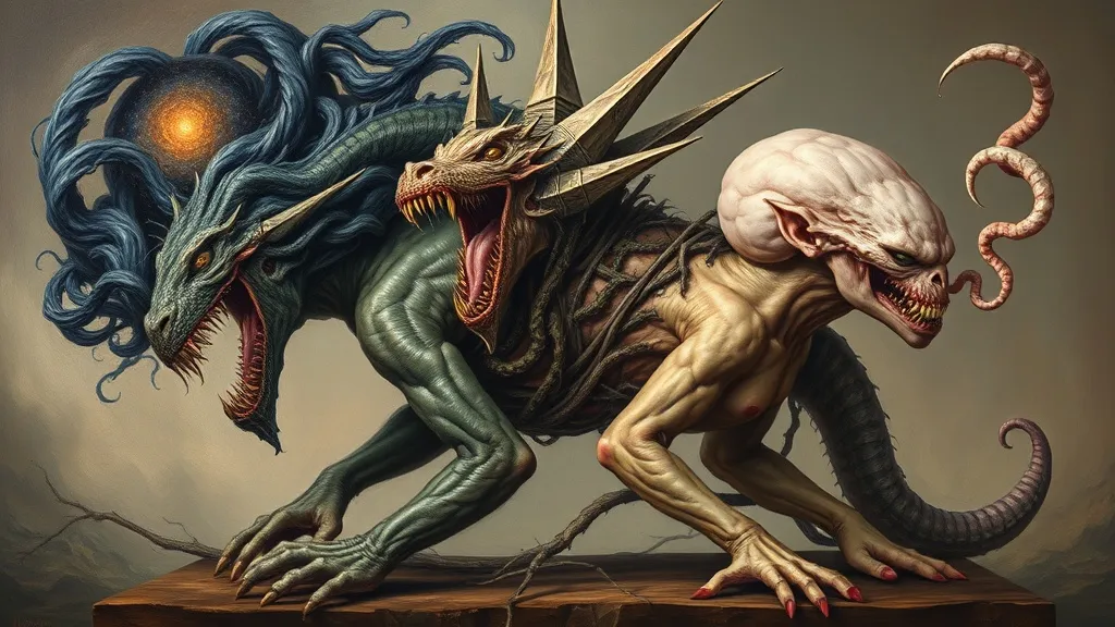 Dream symbol: three-headed monster: symbolism: Struggling with Three Distinct Aspects of the Self