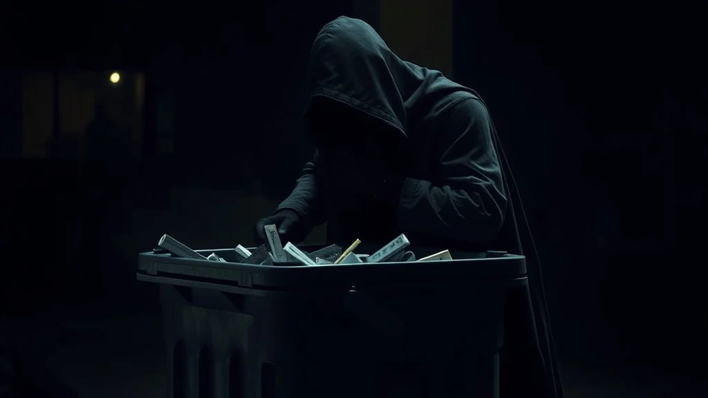 Dream symbol: throwing into a bin: symbolism: Hiding and Concealing