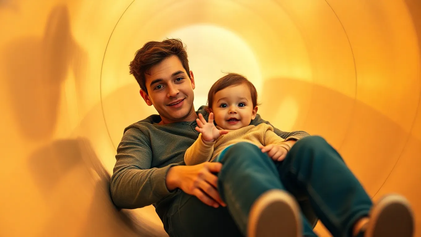 Dream symbol: toddler in chute: scenarios: Dream About Falling with a Toddler in a Chute