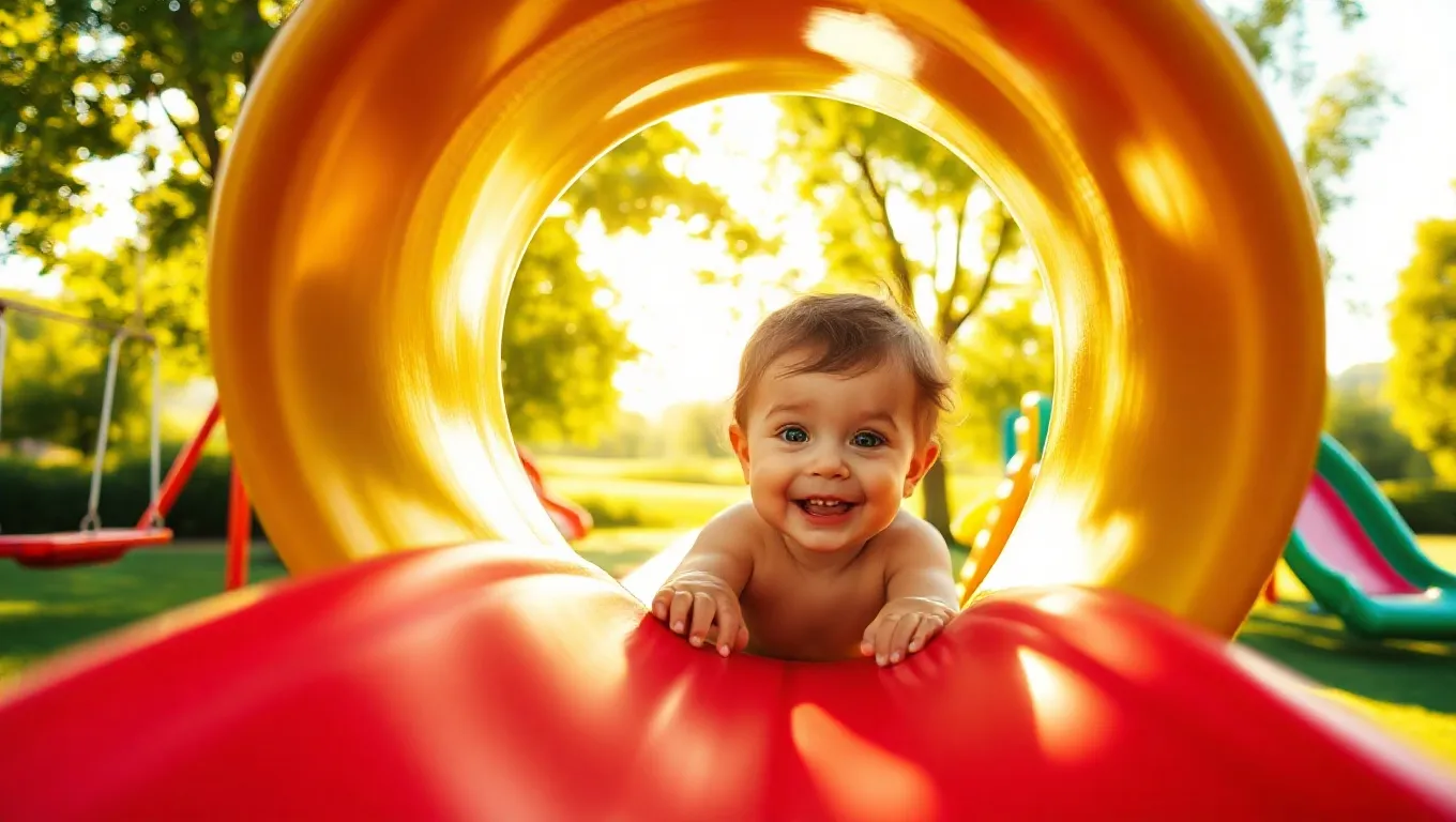 Dream symbol: toddler in chute: symbolism: Emblem of Exploration and Curiosity Dream symbol: toddler in chute: symbolism: Emblem of Exploration and Curiosity