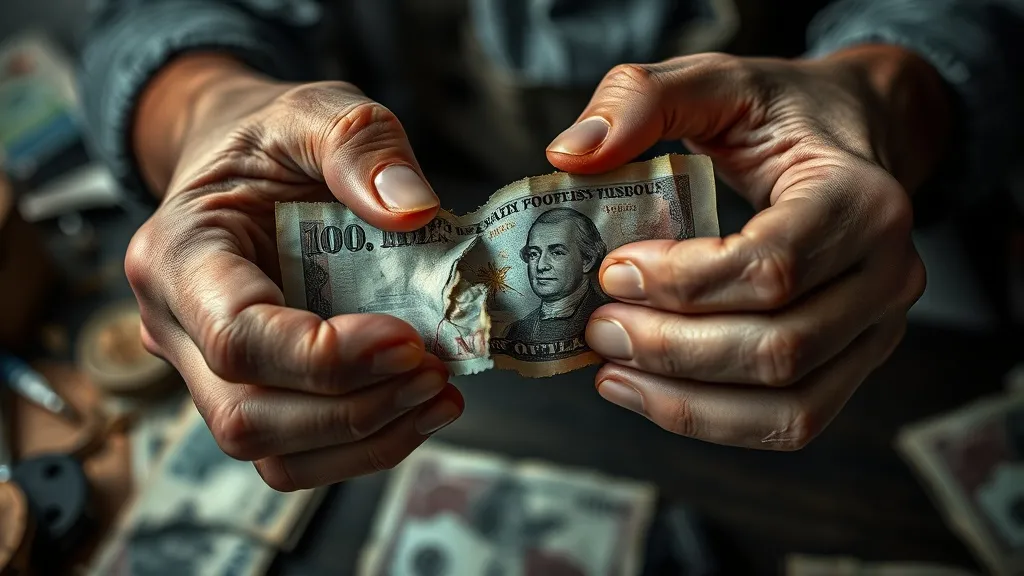 Dream symbol: torn money: scenarios: Dreaming of Trying to Repair Torn Money