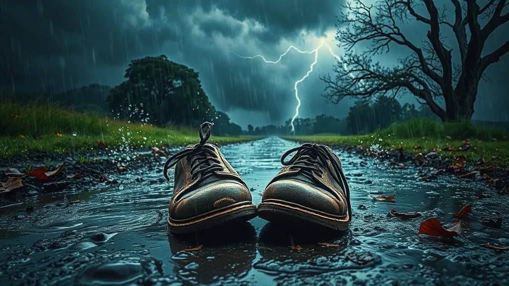Dream symbol: torn shoes: scenarios: Dream about Shoes Torn in a Storm