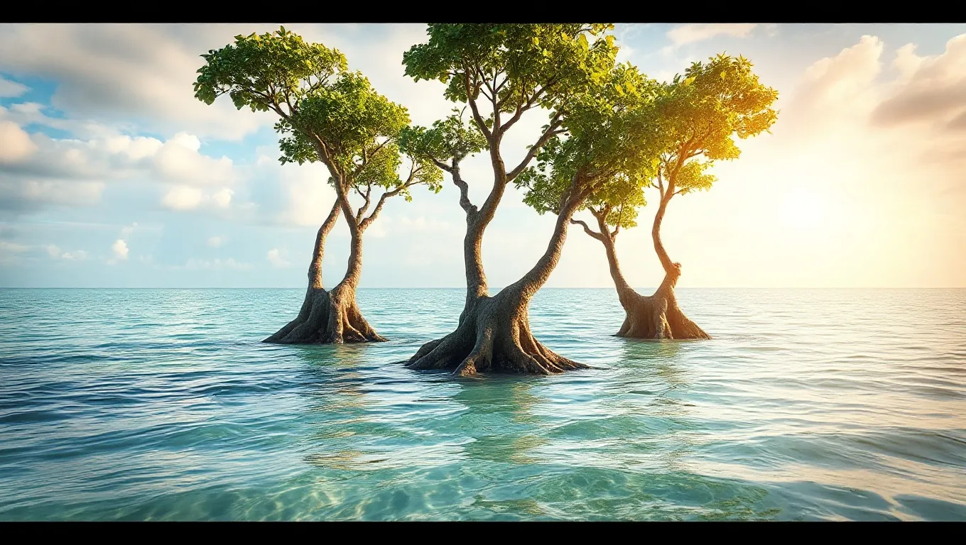 Dream symbol: trees growing in the sea: symbolism: Growth and Renewal Amidst Emotional Depths Dream symbol: trees growing in the sea: symbolism: Growth and Renewal Amidst Emotional Depths