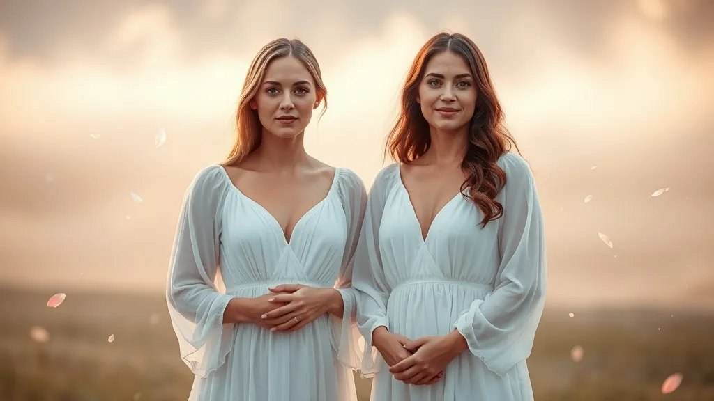 Dream symbol: two beautiful ladies: scenarios: Dream of Two Beautiful Ladies in White Dresses