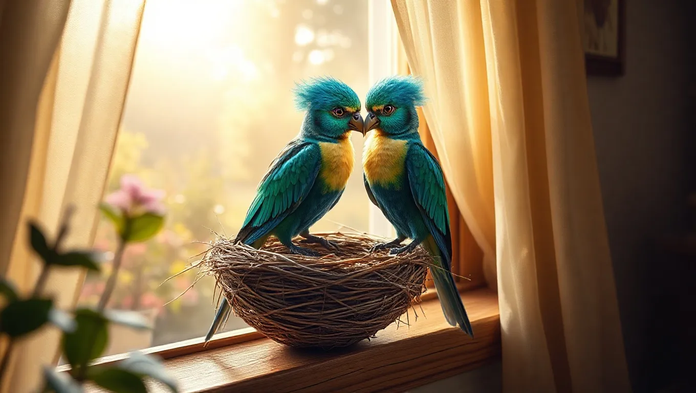 Dream symbol: two-headed bird: scenarios: Dream of a Two-Headed Bird Nesting in Your Home