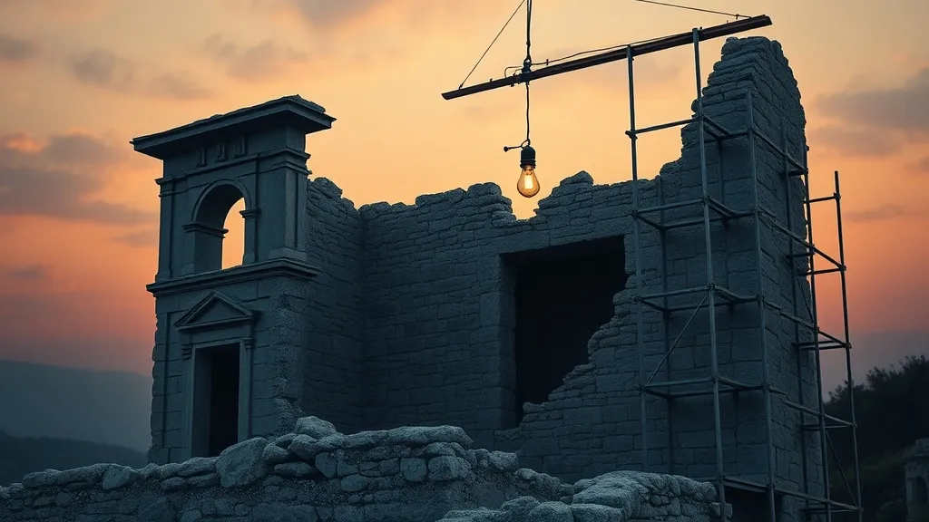 Dream symbol: unfinished structure: symbolism: Inner Conflict and Uncertainty