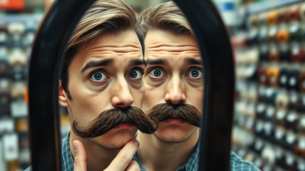 Dream symbol: fake mustache: scenarios: Dream of Buying a Fake Mustache