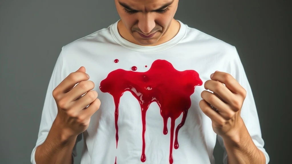 Dream symbol: blood stain: scenarios: Dream of Blood Stain on Clothes