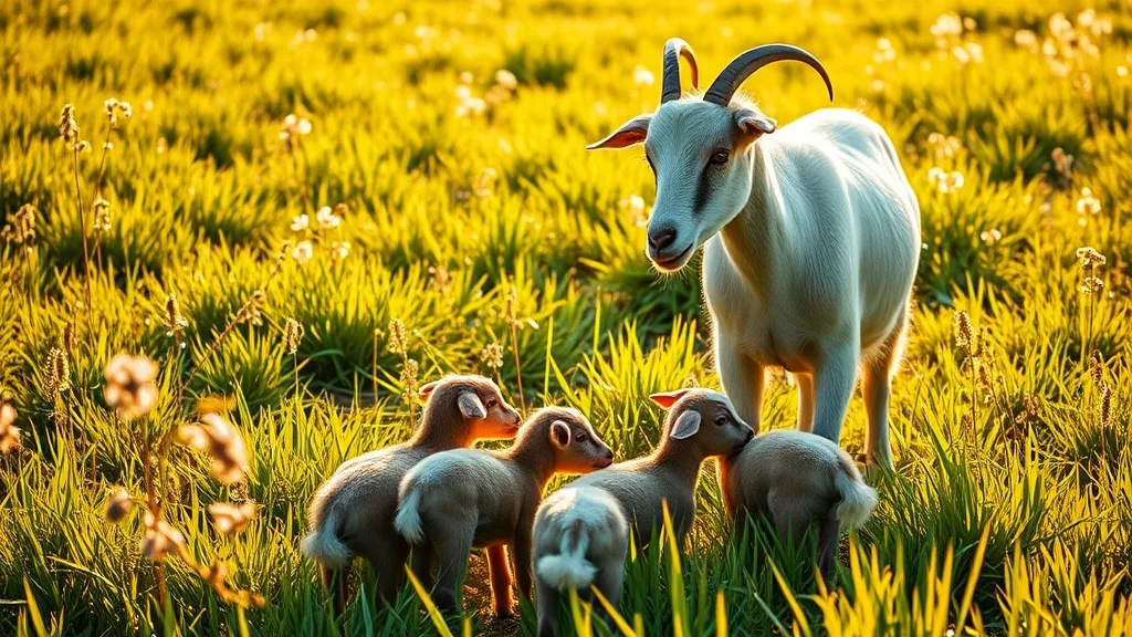 Dream symbol: she goats: scenarios: Dream of a she goat nursing her young