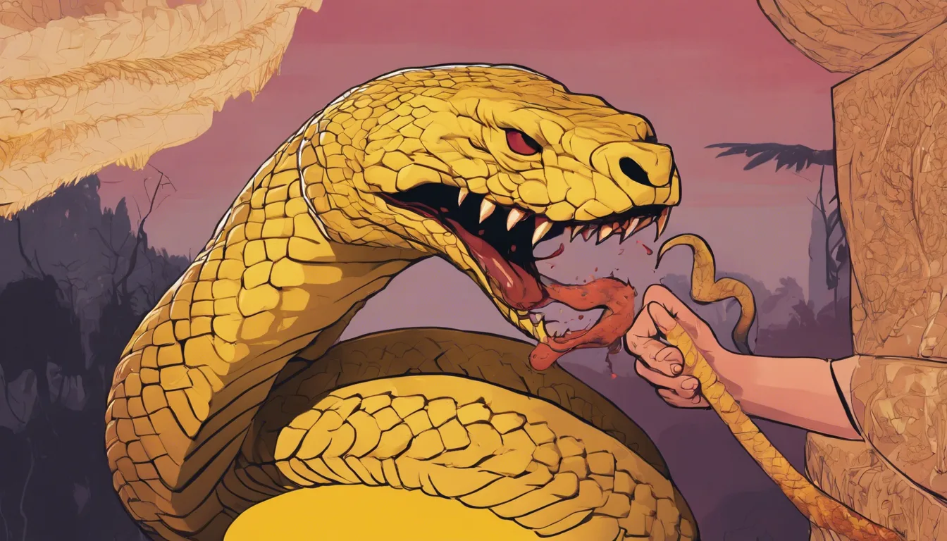 Dream symbol: yellow snake: scenarios: Dream of a Yellow Snake Trying to Bite You