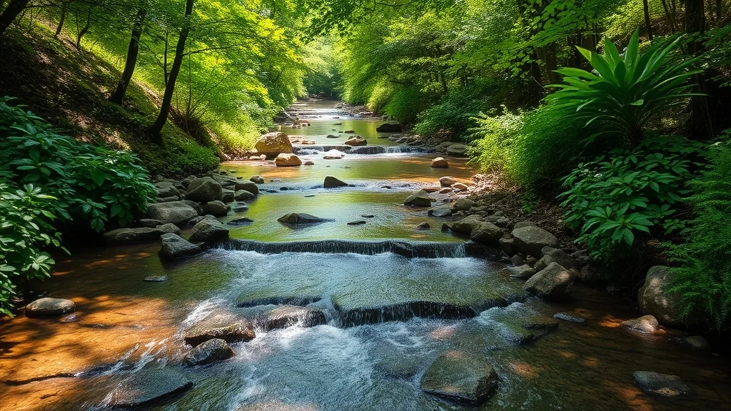 Dream symbol: creek: scenarios: Dream of a Babbling Creek