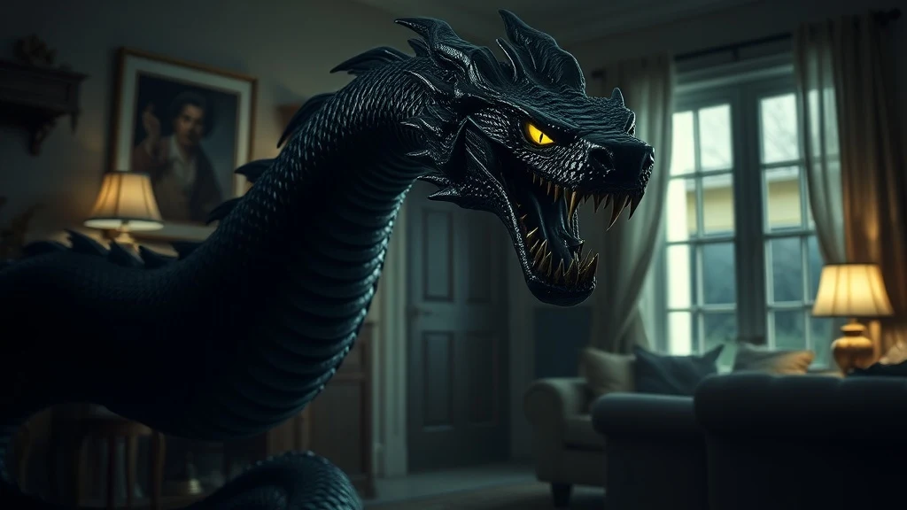 Dream symbol: black dragon snake: scenarios: Dream of a Black Dragon Snake in Your House