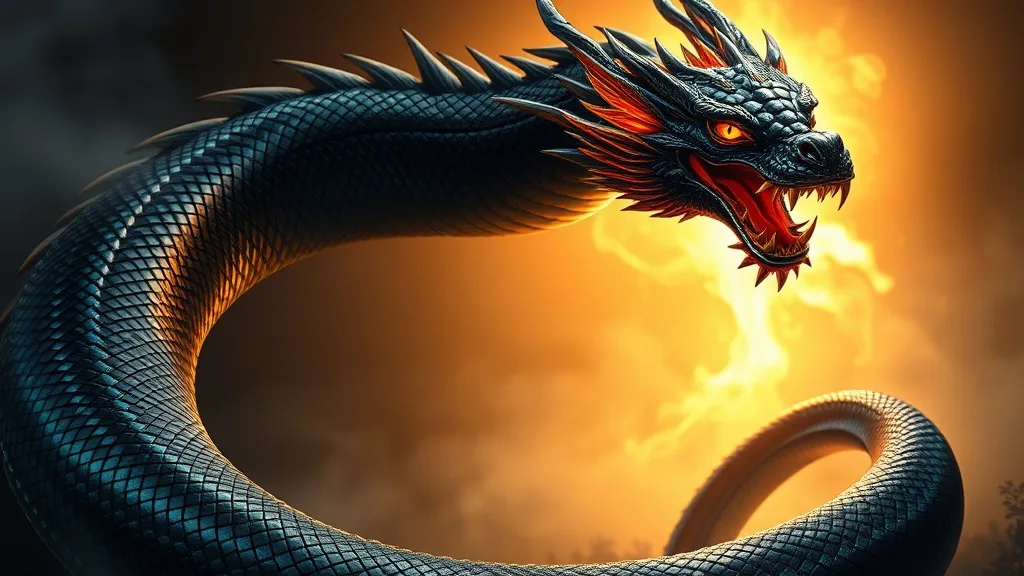 Dream symbol: black dragon snake: symbolism: Transformation and Change